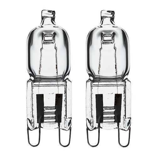 HALOGEN Lâmpada G9 IKEA As lâmpadas de halogéneo consomem menos 30% de energia do que as lâmpadas incandescentes. 