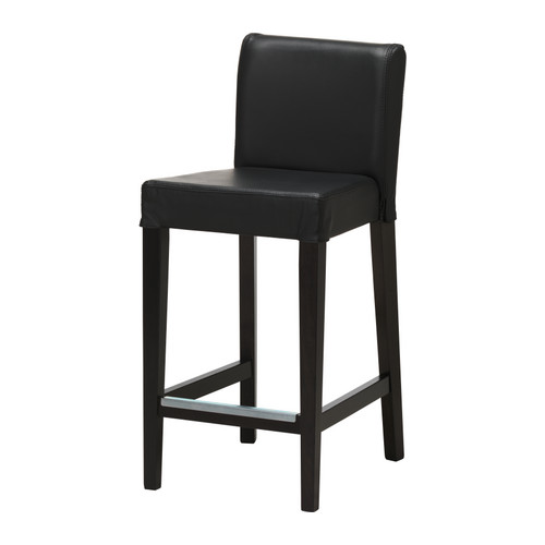 HENRIKSDAL Banco alto c/encosto IKEA Pele macia, resistente e fácil de cuidar, que envelhece elegantemente.  Assento almofadado para um maior conforto. 