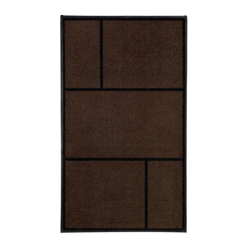 KÖGE Tapete de entrada IKEA Fácil de limpar; sacuda, aspire ou enxagúe.  Borracha no verso; torna o tapete mais pesado, mantendo-o no lugar. 