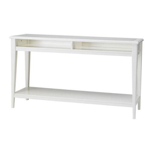 LIATORP Consola IKEA Pode ser colocado atrás de um sofá, numa parede ou pode ser utilizado para separar divisões. 