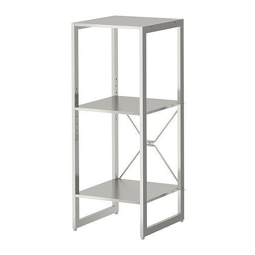 LIMHAMN Estante IKEA Prateleira em aço inoxidável: uma superfície higiénica, resistente, duradoura e fácil de limpar. 