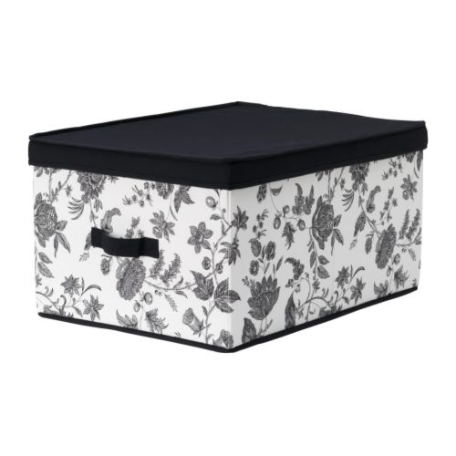 MÄLLA Caixa p/roupa c/tampa IKEA A pega num dos lados facilita retirar a gaveta. 