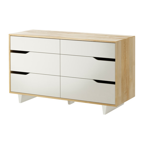 MANDAL Cómoda c/6 gavetas IKEA Madeira maciça, um material natural e duradouro. 