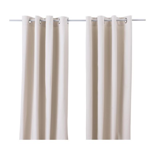 MERETE Cortinado, 1 par IKEA Ilhós na parte superior; adequado para varões. 