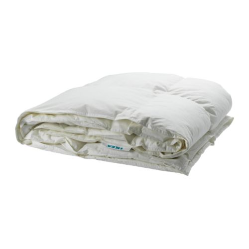 MYSA RÖNN Edredão penas, grau calor 6 IKEA Edredão de penas, espesso e pesado, ideal para quem tem muito frio e prefere um edredão quente. 