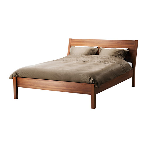 NYVOLL Estrutura de cama IKEA Laterais da cama reguláveis; permitem-lhe usar colchões de diferentes espessuras. 