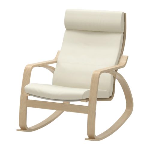 POÄNG Cadeira de baloiço IKEA Estrutura de ripas de bétula coladas e torneadas; um material resistente e duradouro. 