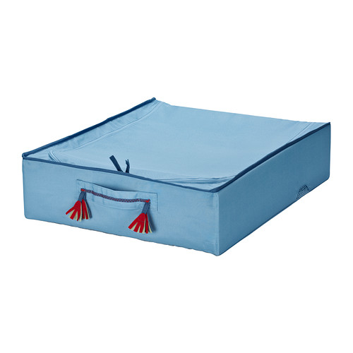 PYSSLINGAR Gavetão p/cama IKEA Arrumação prática para brinquedos, mantas extra, etc.  Dobrável; poupa espaço quando não está a ser utilizado. 