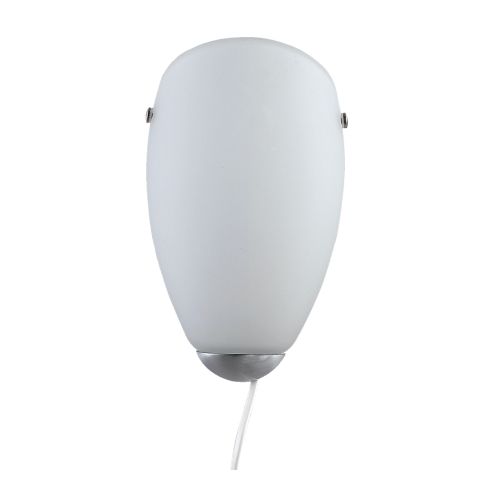 SANTIR Aplique de parede, vidro, aço
			                        &nbsp;Largura: 13 cm Altura: 20 cm Comprimento do cabo: 2.5 m  