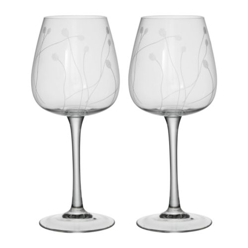 SKIR Copo de vinho IKEA Soprado artesanalmente e decorado à mão, cada produto é único.  Copo muito grande para conservar bem o aroma. 