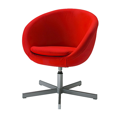 SKRUVSTA Poltrona giratória IKEA Poltrona de altura regulável; roda até à altura desejada.  Linha elegante, fácil de colocar em qualquer lugar. 