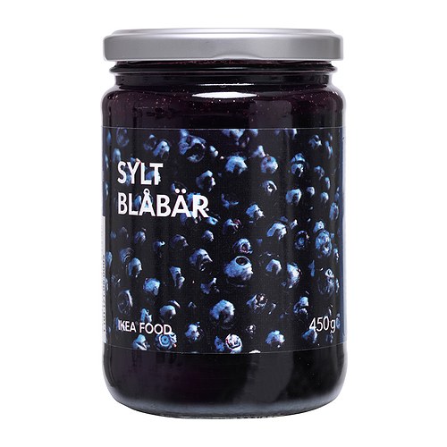 SYLT BLÅBÄR Compota de mirtilo IKEA Os mirtilos crescem nas florestas antigas por toda a Suécia. 