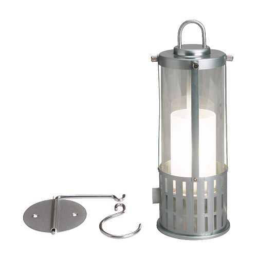 UTÄNG Candeeiro de mesa/parede IKEA Inclui gancho para pendurar, por exemplo, num chapéu-de-sol e ferragens de parede. 