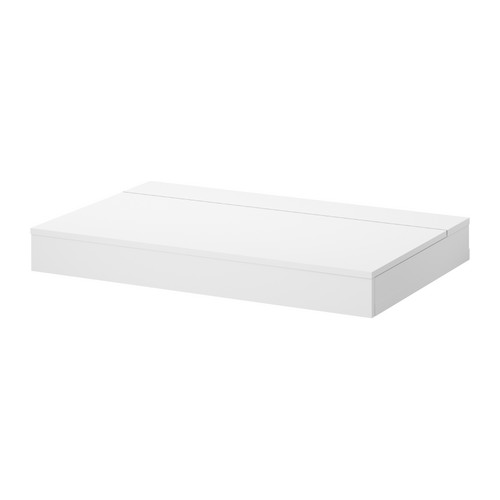 VIKA VEINE Tampo IKEA Saída para cabos e compartimento na parte de trás; mantém as tomadas e os cabos ocultos mas acessíveis. 