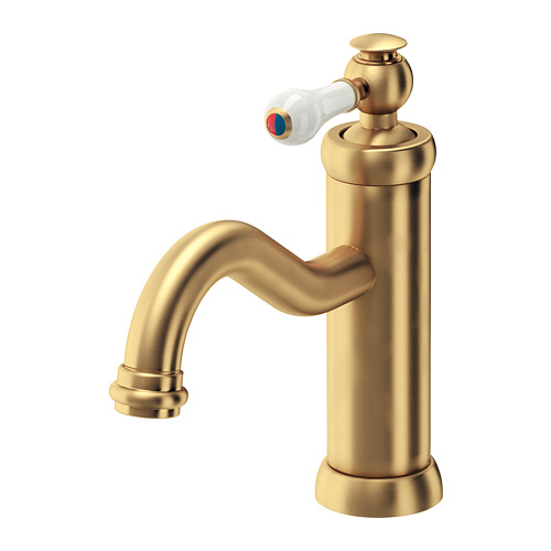 HAMNSKÄR Washbasin mixer tap with strainer brass IKEA