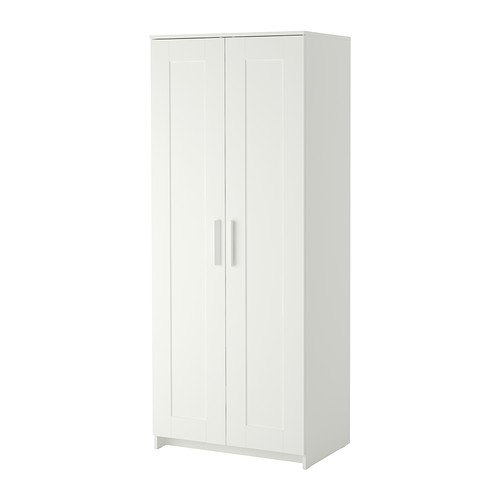 BRIMNES Dulap de haine 2 uşi IKEA Depozitare pentru agăţat haine lungi şi scurte şi haine împăturite.   . 