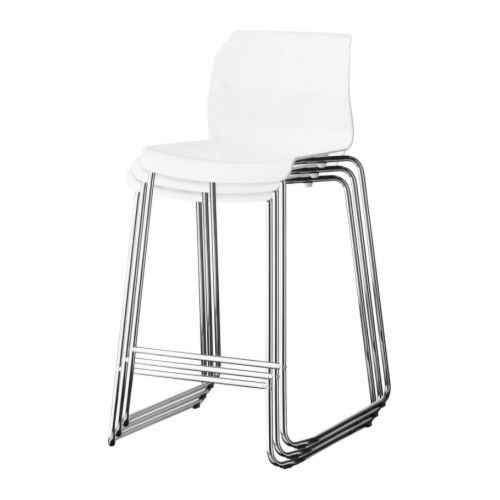 GLENN Scaun bar IKEA Se poate stivui; economiseşte spaţiu când nu este folosit. 