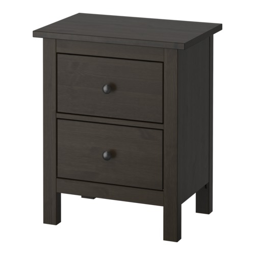 HEMNES Comodă 2 sertare IKEA Lemn masiv, un material natural rezistent la uzură.  Un sertar interior în plus pentru depozitarea obiectelor mici. 