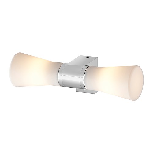 SÄVERN Aplică dublă IKEA Lumină difuză pentru un bun iluminat general.  Sticlă lucrată manual; fiecare lampă este unică. 