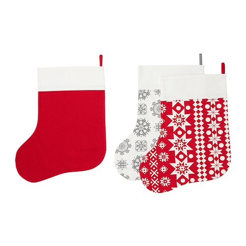 IDGRAN Julstrumpa, blandade mönster Längd: 43 cm Max. belastning: 5 kg  