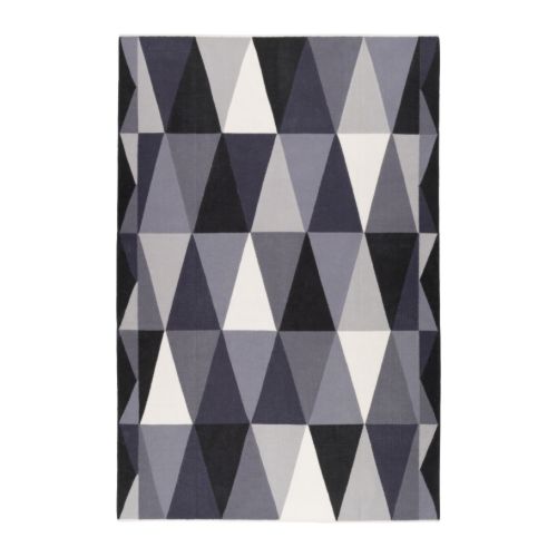IKEA STOCKHOLM Matta, slätvävd grå, svart Längd: 300 cm Bredd: 200 cm  