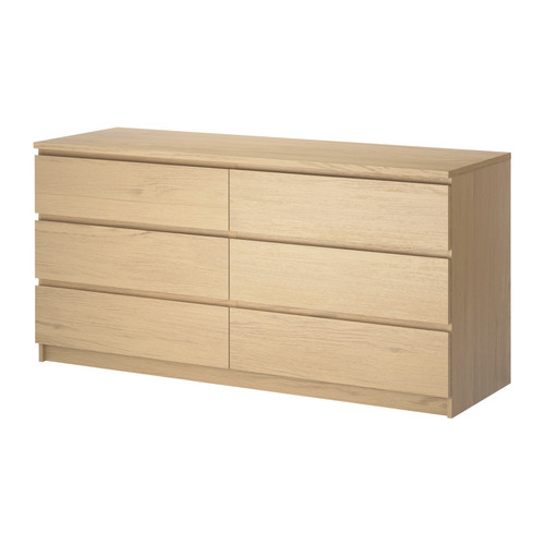 MALM Byrå med 6 lådor IKEA Extra rymliga lådor - mer plats till förvaring. Lådorna som är lätta att öppna och stänga har utdragsstopp.