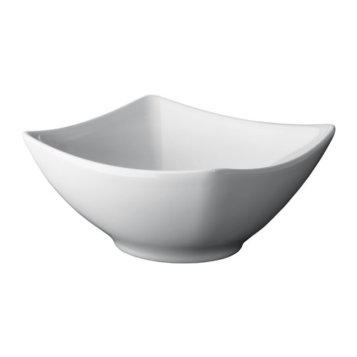 MYNDIG Skål, vit Längd: 15 cm Bredd: 15 cm Höjd: 6 cm  