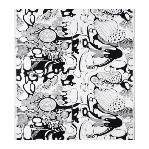 SARALISA Metervara, vit Bredd: 150 cm Mönsterhöjd: 90 cm  