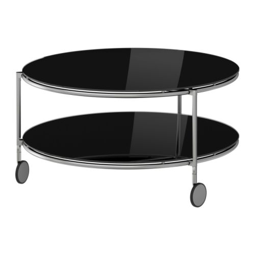 STRIND Soffbord svart Diameter: 75 cm Höjd: 40 cm Max. belastning: 15 kg  