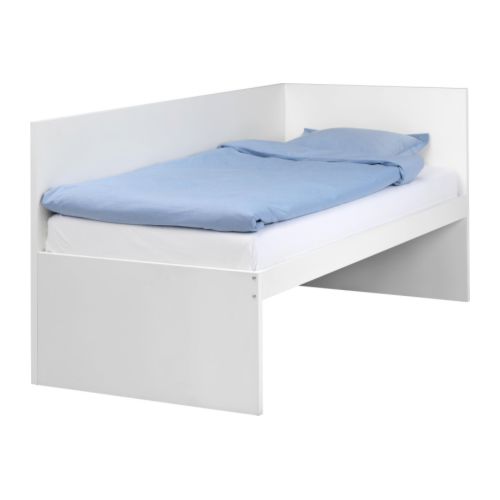 FLAXA Bed frm w headboard+slatted bd base IKEA