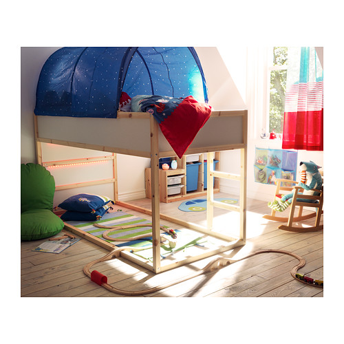 Thread: IKEA KURA Reversible Loft Bed (Dark Blue & Pine), can provide ...