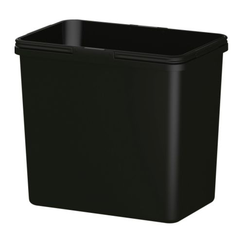 RATIONELL Waste sorting bin IKEA Folding handles; keep the bin-liner in place and make the bin easy to carry.  Rounded corners; easy to clean. 