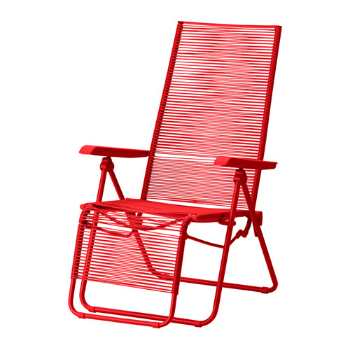 VÄSMAN Deck chair, outdoor red, IKEA