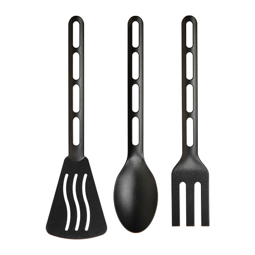 AKUT Kuchynské náradie, 3 ks IKEA Šetrné k hrncom a panviciam s povrchovou úpravou proti pripáleniu. 