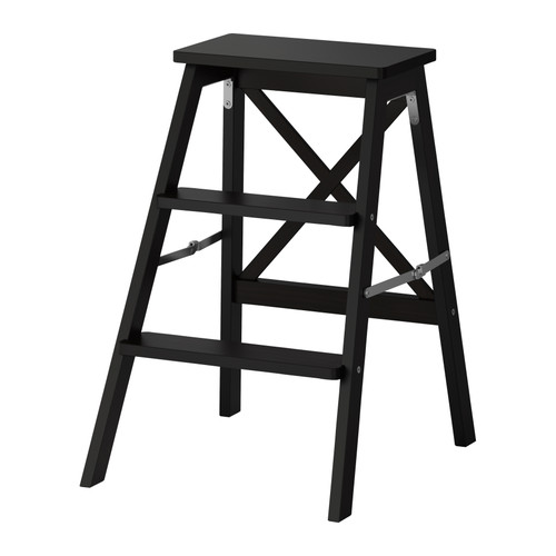 BEKVÄM Schodíky, 3 stupne IKEA Skladací, úspora miesta.  Odolný prírodný materiál, masívne drevo. 