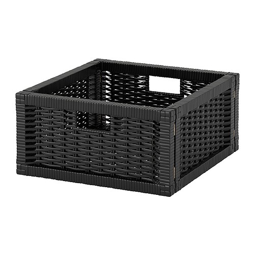 BRANÄS Kôš IKEA Ručne pletené; každý košík je originál.  Plstená podložka zabraňuje poškriabaniu. 