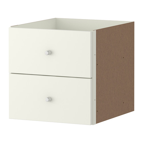 EXPEDIT Vložka s 2 zásuvkami IKEA Vložka je potiahnutá z oboch strán; vyzerá dobre z každej strany.   . 