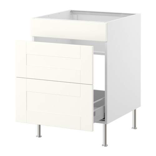 FAKTUM Sp. skrinka na drez/tried. odpadu IKEA Zásuvky so zabudovanými tlmičmi, vďaka ktorým sa zatvárajú pomalšie, mäkšie a tichšie. 