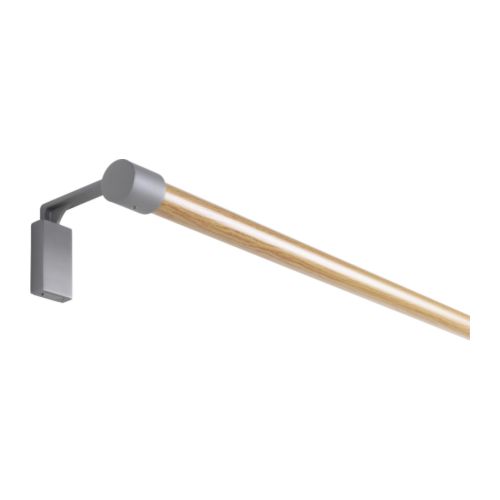 GÅNGBAR Súprava na vešanie záclon IKEA Kompletná sada s kovaním na zavesenie, tyčou a koncovkami; len namontovať. 