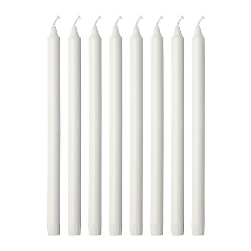JUBLA Neparfumovaná sviečka IKEA Sviečka horí čistým a stálym plameňom, pretože je zo 100% stearínu. 