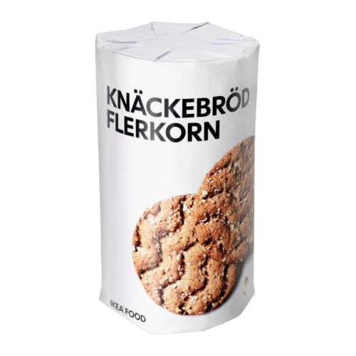 KNÄCKEBRÖD FLERKORN Krehký chlieb, viaczrnný IKEA Viaczrnný chrumkavý chlebík.   Výborný na raňajky s ľubovoľnou oblohou, a tiež na desiatu a olovrant. 