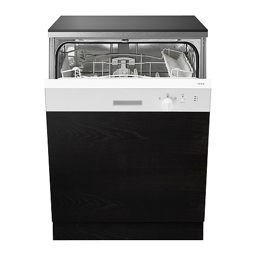 LAGAN DW60 Zabudovateľná umývačka IKEA Zabudovateľná s odkrytým ovládacím panelom; môžete doplniť dvierkami vo farbe kuchyne. 