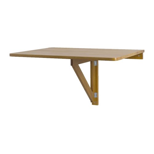 NORBO Rozklad stôl s upevnením ku stene IKEA Rozložiteľné, šetrí miesto v prípade nepoužívania.  Odolný prírodný materiál, masívne drevo. 