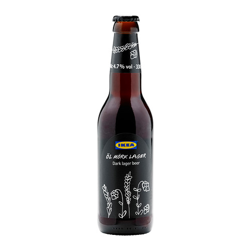 ÖL MÖRK LAGER Tmavé pivo, ležiak 4,7% IKEA Červenohnedý tmavý ležiak so sladovou bohatou a krémovou chuťou s tónmi praženej kávy. 