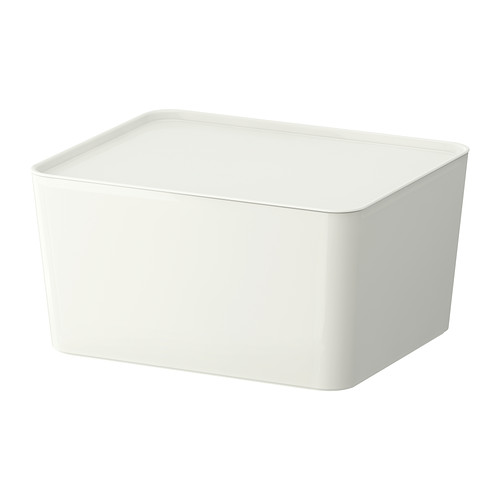 PLUGGIS Škatuľa s vrchnákom IKEA Škatuľa je vhodná na uskladnenie novín, časopisov, fotografií alebo iných spomienok. 