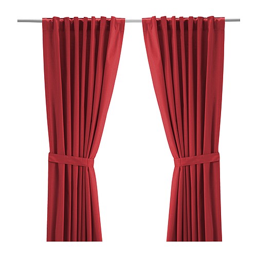 RITVA Závesy s upínačmi, 1 pár IKEA Záves prepúšťa denné svetlo, ale zároveň chráni pred priamym slnkom. 