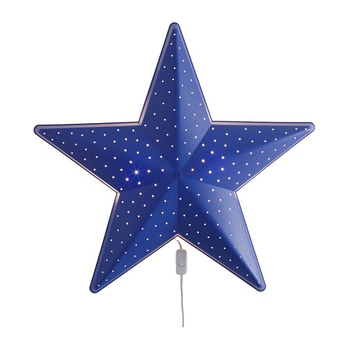 SMILA STJÄRNA Nástenná lampa IKEA Lampa pre vylepšenie nálady.  Možno použiť aj úsporné žiarivky, vydávajú menej tepla. 
