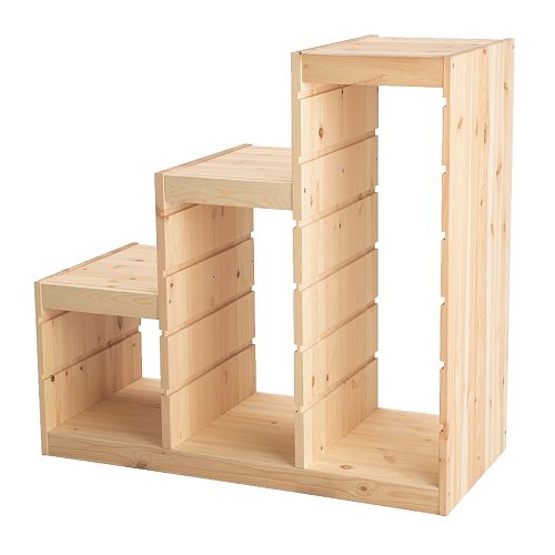 TROFAST Rám IKEA Niekoľko drážok povoľuje umiestnenie krabíc/políc podľa potreby. 