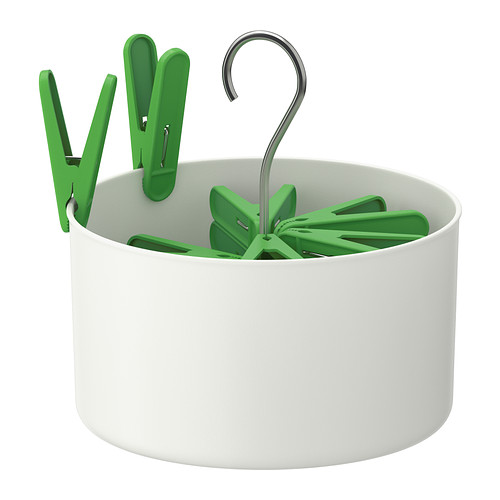 TORKIS Peg basket with 30 clothes pegs IKEA