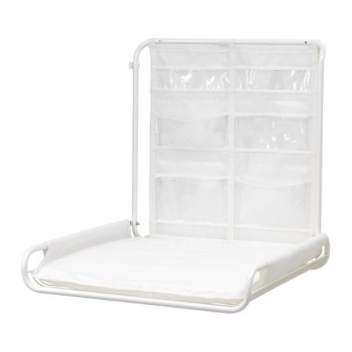ANTILOP Wall mount changing table white Width: 29 1/8 " Depth: 30 3/4 " Height: 30 3/4 "  Width: 74 cm Depth: 78 cm Height: 78 cm  